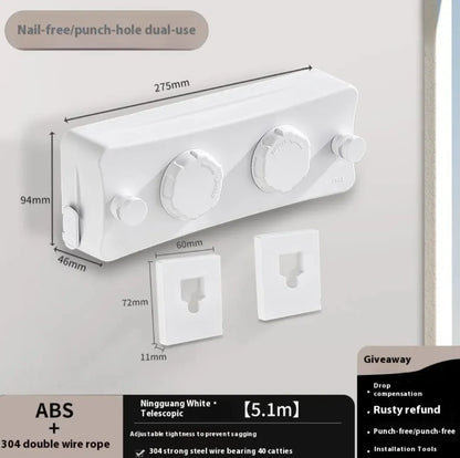 Retractable Invisible Indoor Steel Clothesline