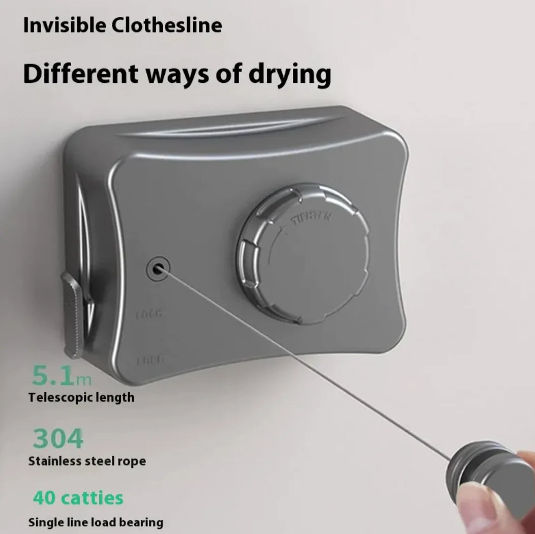 Retractable Invisible Indoor Steel Clothesline