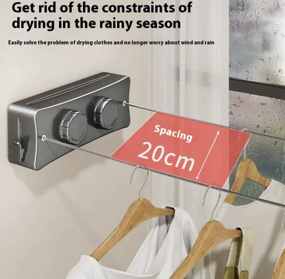 Retractable Invisible Indoor Steel Clothesline